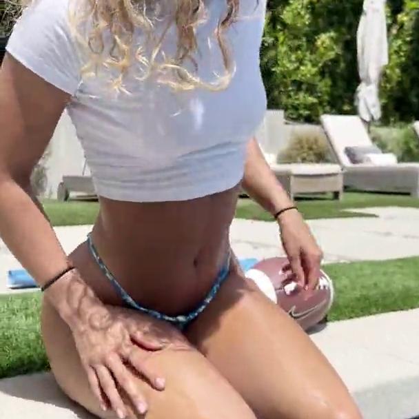 Claire Stone Topless Wet See Through Top Video Leaked